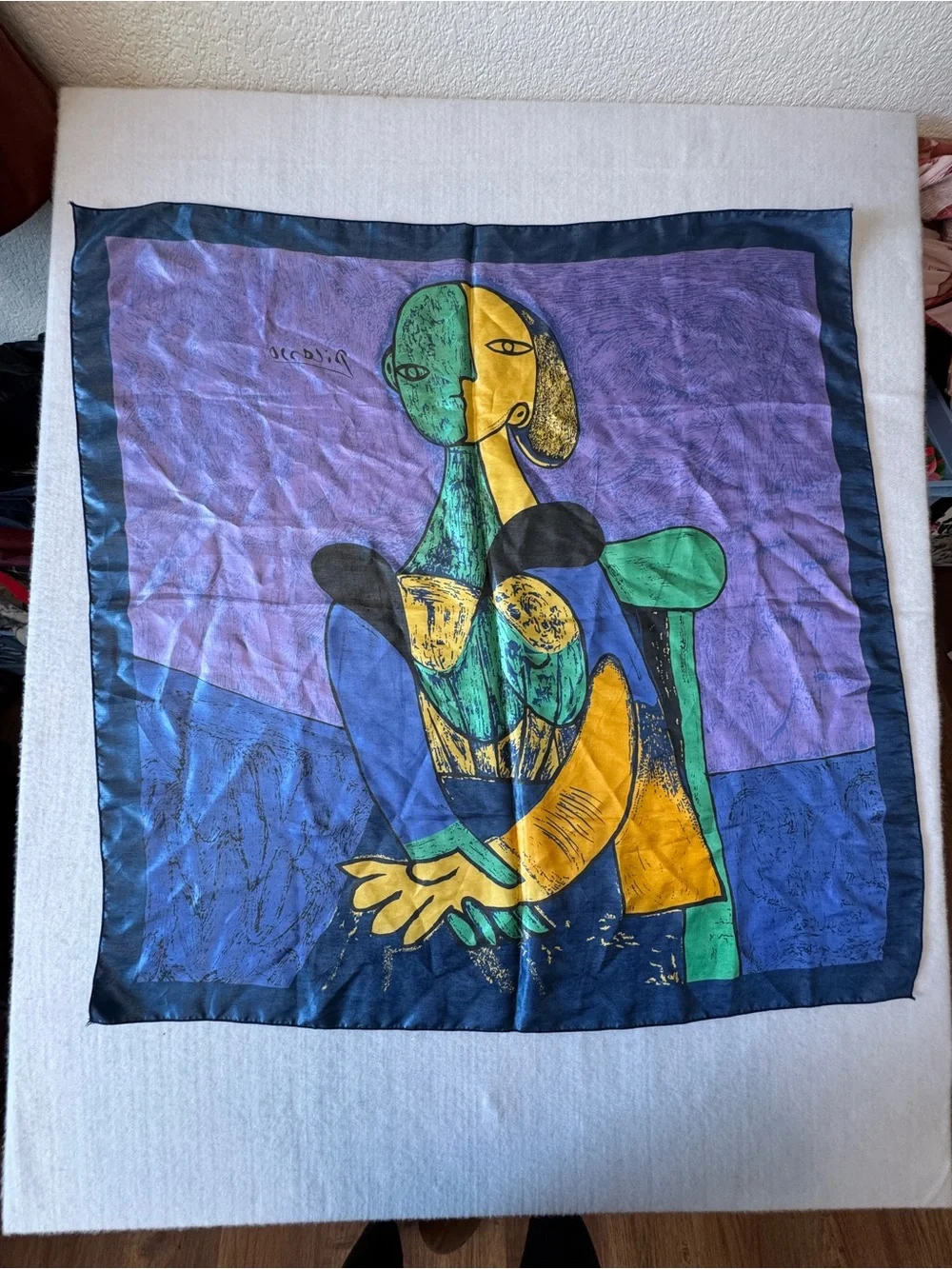 Vintage silk Picasso scarf abstract